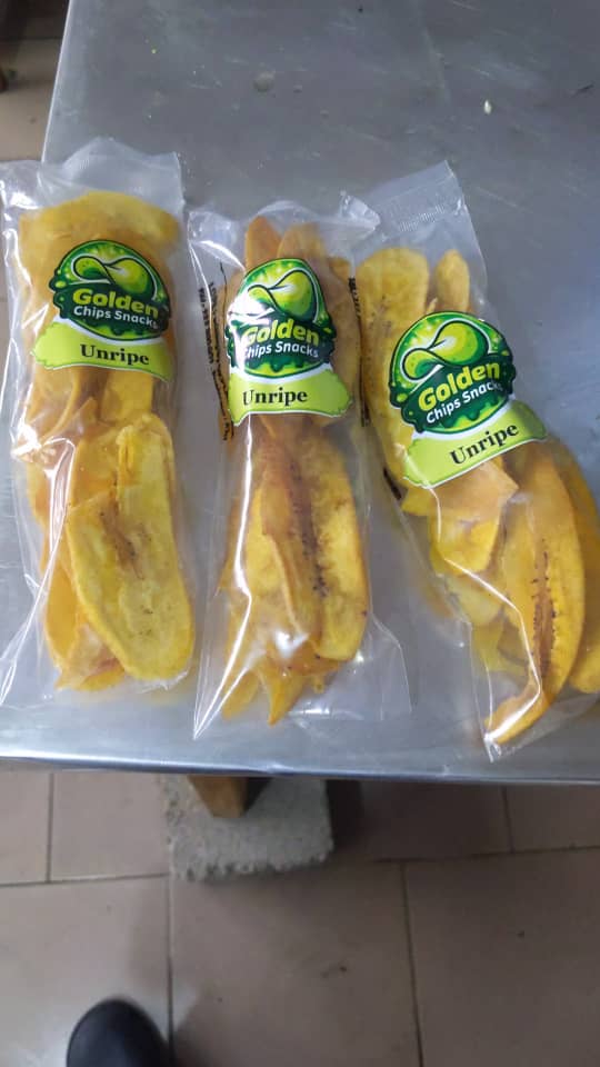 40g Unripe Plantain Golden Chips 100 FCFA